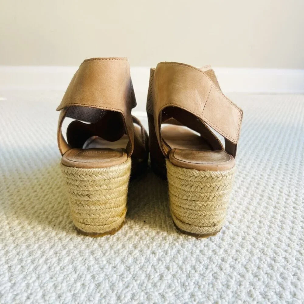 2/$30 Eileen Fisher Willow Espadrille Wedge Sandals Women's Size 8.5